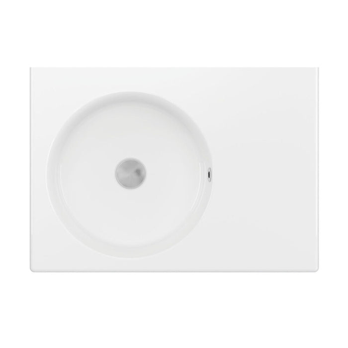 600*425*150mm Fienza Reba Gloss White Ceramic Rectangle Wall Hung Basin
