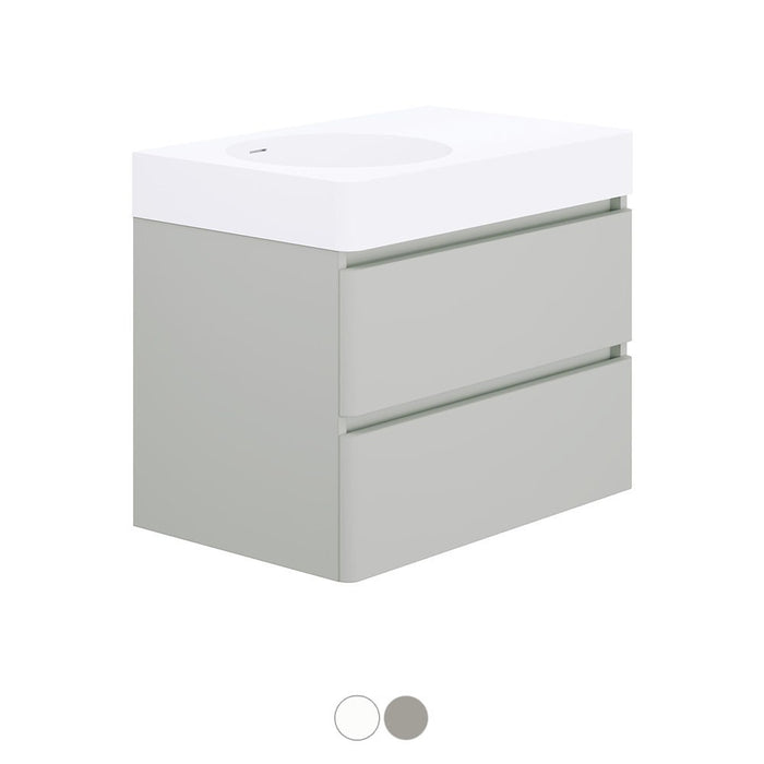 700/1000/1200*450*610mm Fienza Encanto Thermo-Laminated Wall Hung Vanity With Solid Surface Basin Top