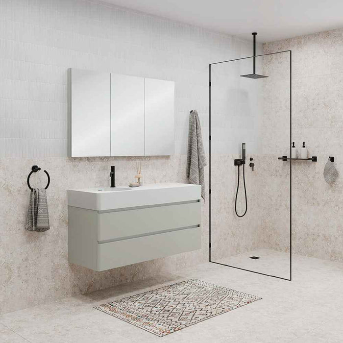 700/1000/1200*450*610mm Fienza Encanto Thermo-Laminated Wall Hung Vanity With Solid Surface Basin Top