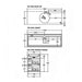 700/1000/1200*450*610mm Fienza Encanto Thermo-Laminated Wall Hung Vanity With Solid Surface Basin Top