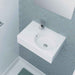 600*425*150mm Fienza Reba Gloss White Ceramic Rectangle Wall Hung Basin