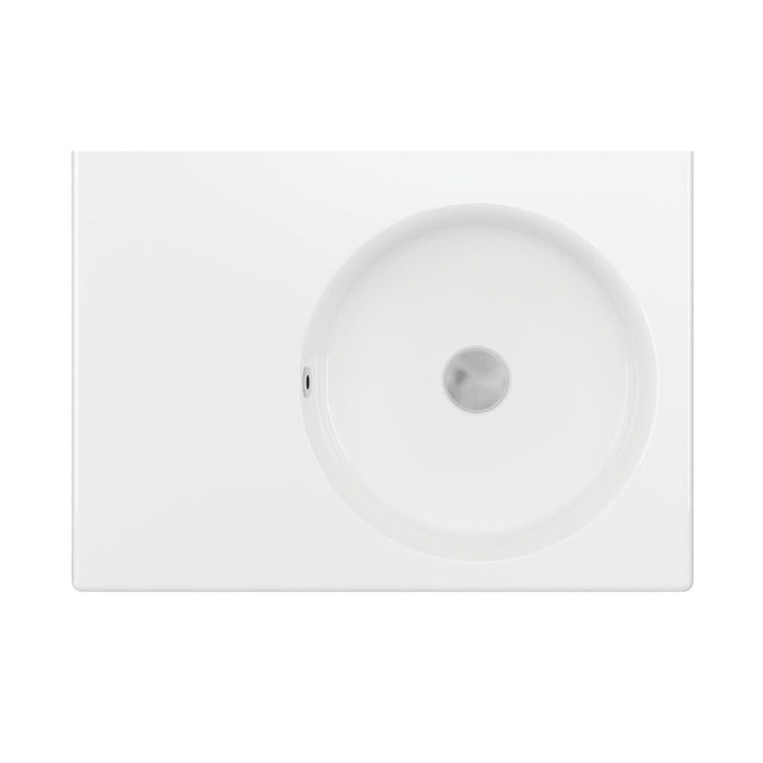 600*425*150mm Fienza Reba Gloss White Ceramic Rectangle Wall Hung Basin