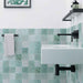 600*425*150mm Fienza Reba Gloss White Ceramic Rectangle Wall Hung Basin