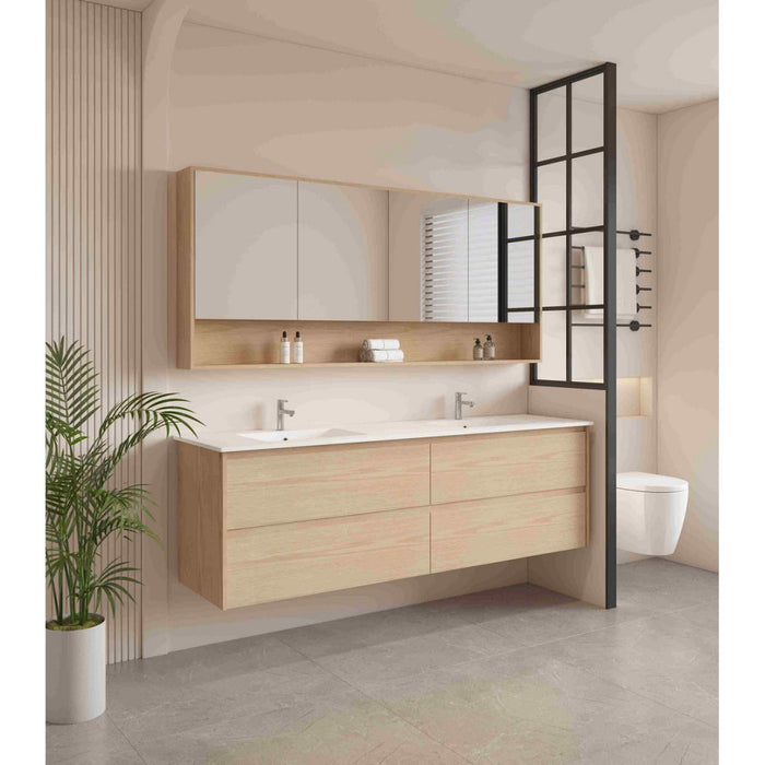 600-1800*450*560mm Mercio Hera Tas Oak MDF Wall Hung Vanity