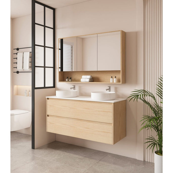 600-1800*450*560mm Mercio Hera Tas Oak MDF Wall Hung Vanity
