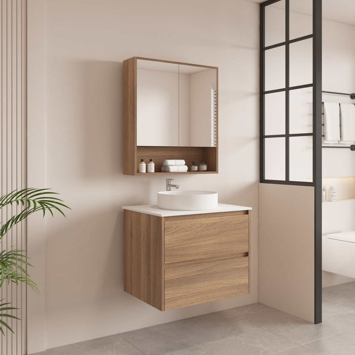 600-1500*450*560mm Mercio Hera Elegant Oak MDF Wall Hung Vanity