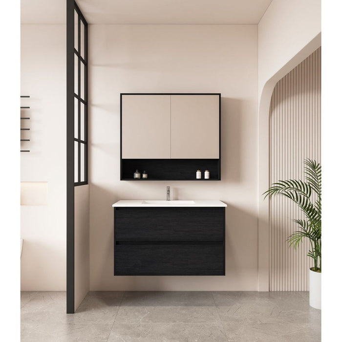 600-1800*450*560mm Mercio Hera Black Oak MDF Wall Hung Vanity