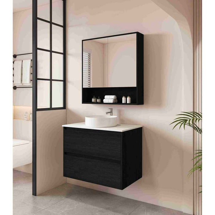 600-1800*450*560mm Mercio Hera Black Oak MDF Wall Hung Vanity