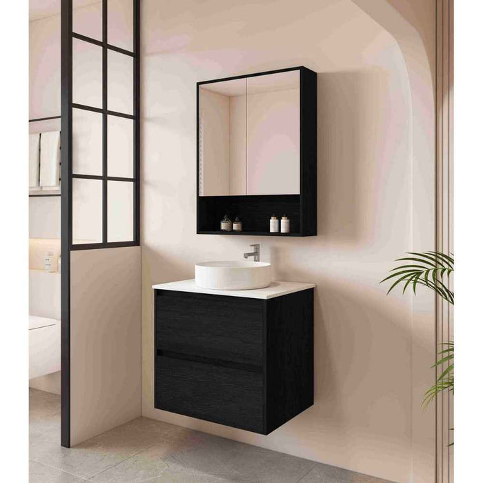 600-1800*450*560mm Mercio Hera Black Oak MDF Wall Hung Vanity