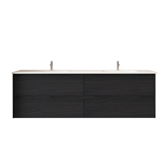 600-1800*450*560mm Mercio Hera Black Oak MDF Wall Hung Vanity