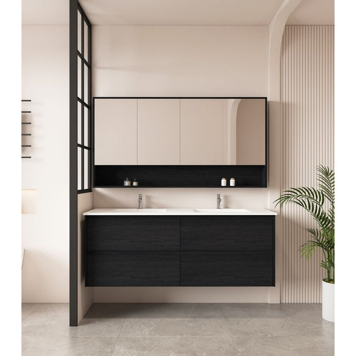 600-1800*450*560mm Mercio Hera Black Oak MDF Wall Hung Vanity