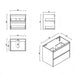 600-1500*450*560mm Mercio Hera Elegant Oak MDF Wall Hung Vanity