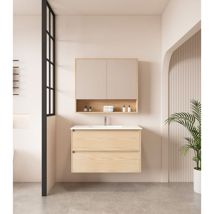 600-1800*450*560mm Mercio Hera Tas Oak MDF Wall Hung Vanity