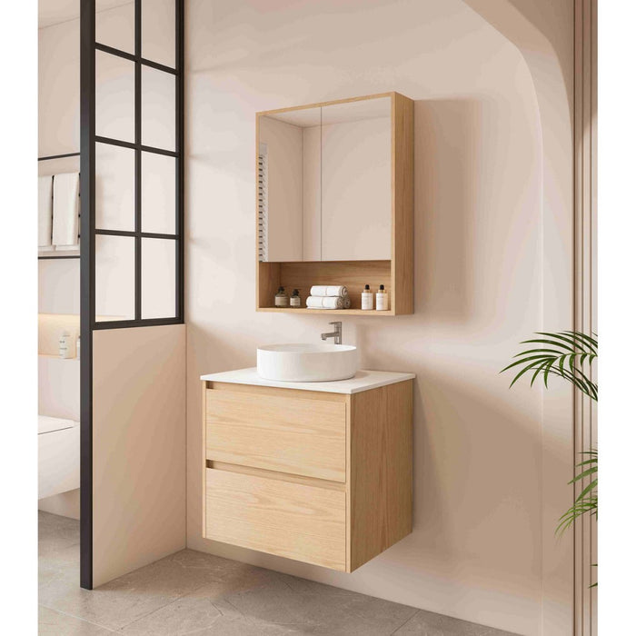 600-1800*450*560mm Mercio Hera Tas Oak MDF Wall Hung Vanity