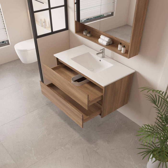 600-1500*450*560mm Mercio Hera Elegant Oak MDF Wall Hung Vanity