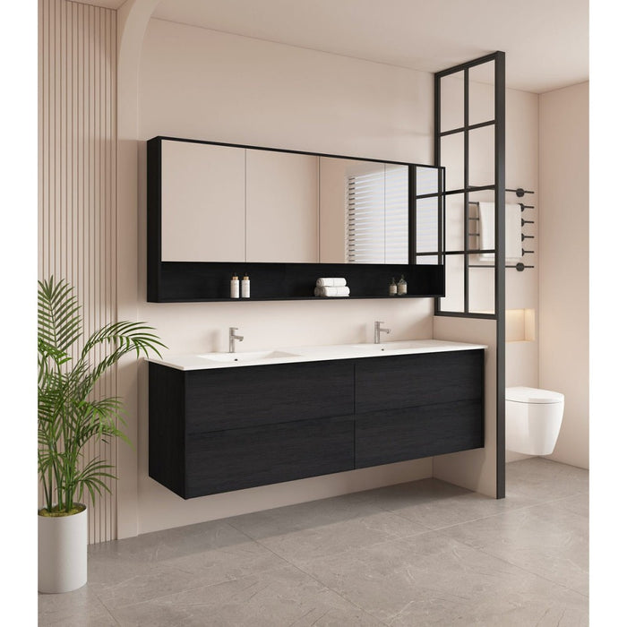 600-1800*450*560mm Mercio Hera Black Oak MDF Wall Hung Vanity