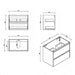 600-1500*450*560mm Mercio Hera Elegant Oak MDF Wall Hung Vanity