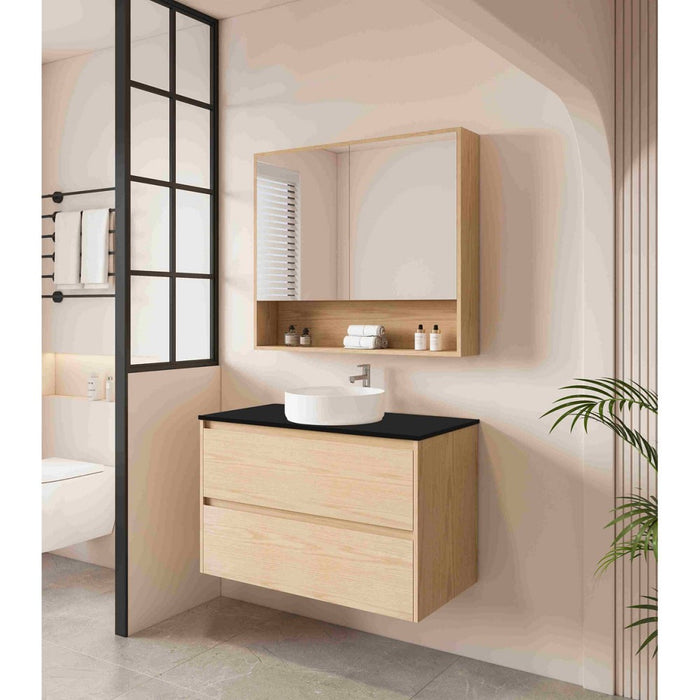 600-1800*450*560mm Mercio Hera Tas Oak MDF Wall Hung Vanity