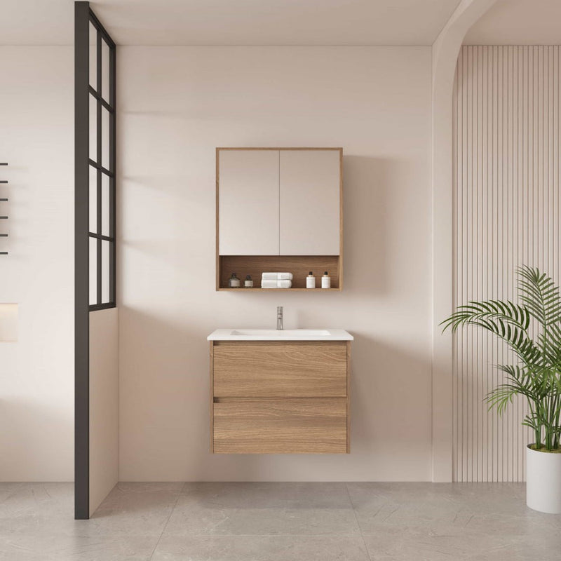 600-1500*450*560mm Mercio Hera Elegant Oak MDF Wall Hung Vanity