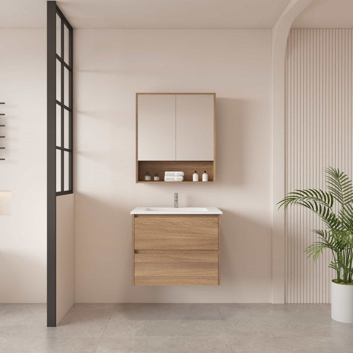 600-1500*450*560mm Mercio Hera Elegant Oak MDF Wall Hung Vanity