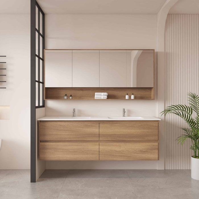 600-1500*450*560mm Mercio Hera Elegant Oak MDF Wall Hung Vanity