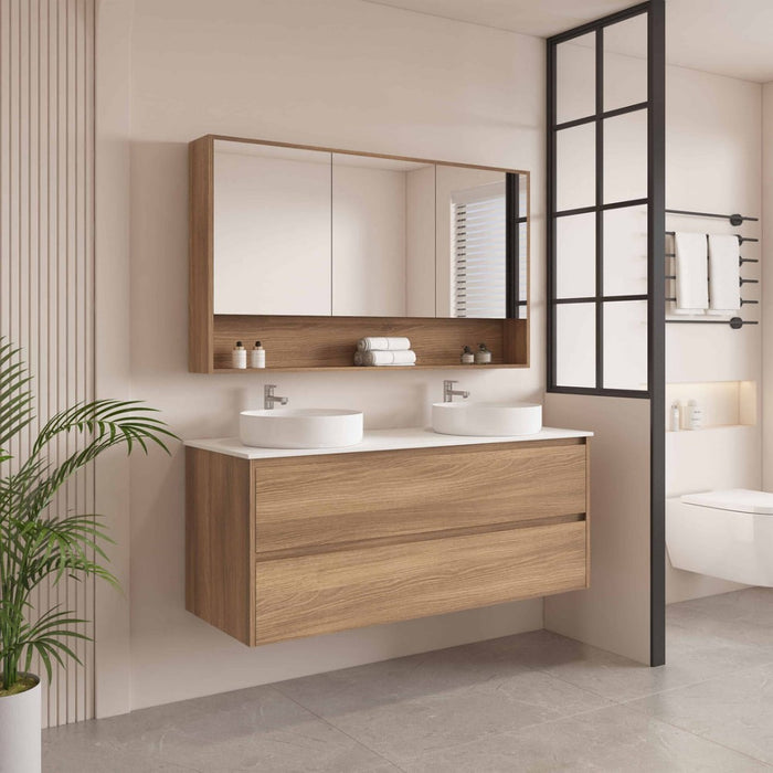 600-1500*450*560mm Mercio Hera Elegant Oak MDF Wall Hung Vanity
