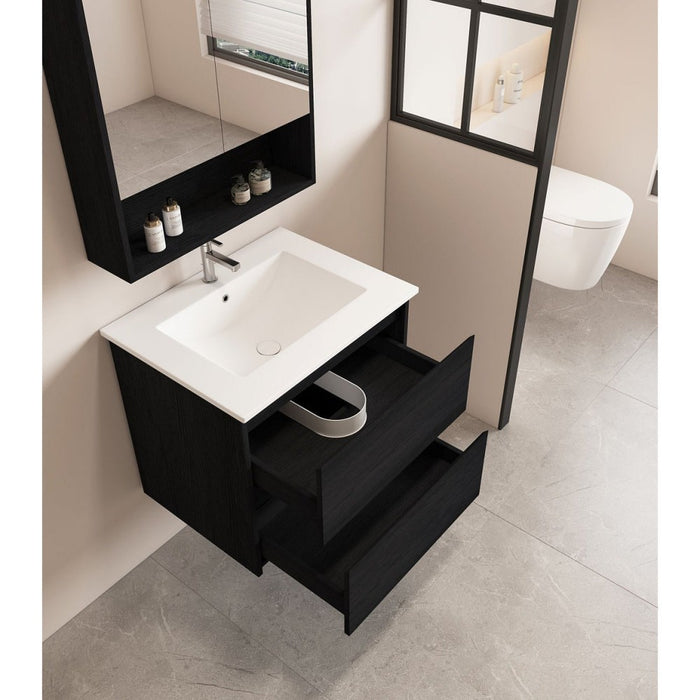 600-1800*450*560mm Mercio Hera Black Oak MDF Wall Hung Vanity