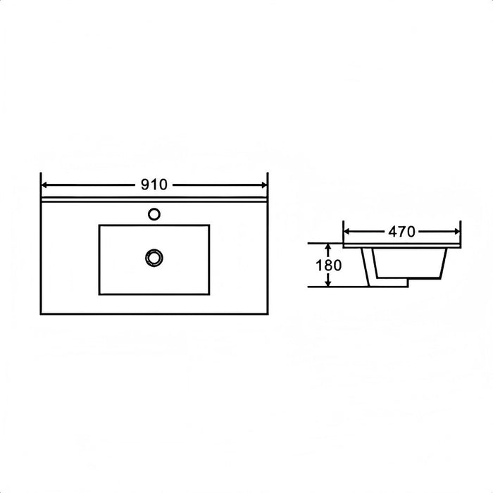 600-1500*450*560mm Mercio Hera Elegant Oak MDF Wall Hung Vanity