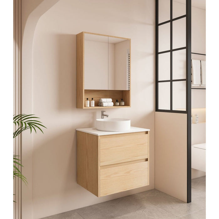 600-1800*450*560mm Mercio Hera Tas Oak MDF Wall Hung Vanity