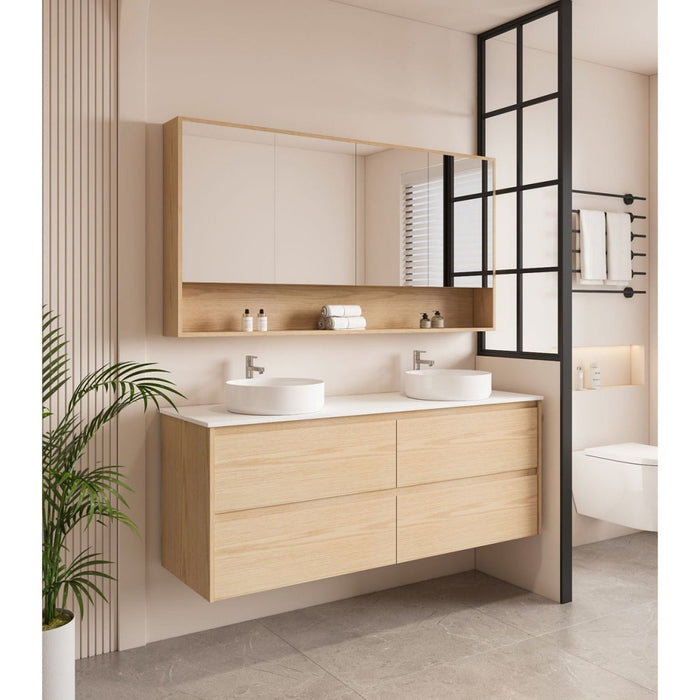 600-1800*450*560mm Mercio Hera Tas Oak MDF Wall Hung Vanity