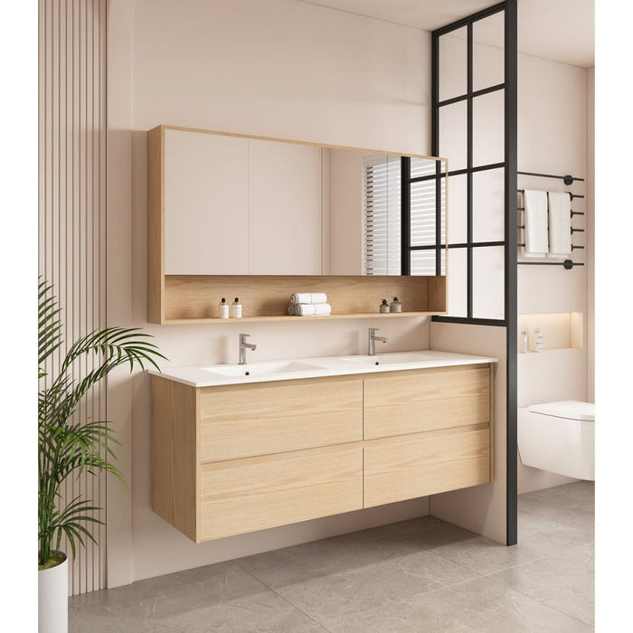 600-1800*450*560mm Mercio Hera Tas Oak MDF Wall Hung Vanity