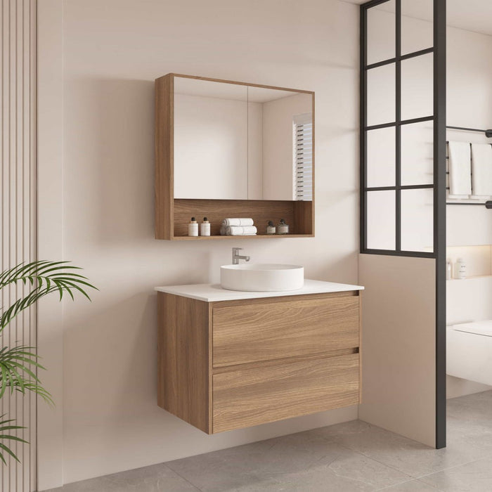 600-1500*450*560mm Mercio Hera Elegant Oak MDF Wall Hung Vanity