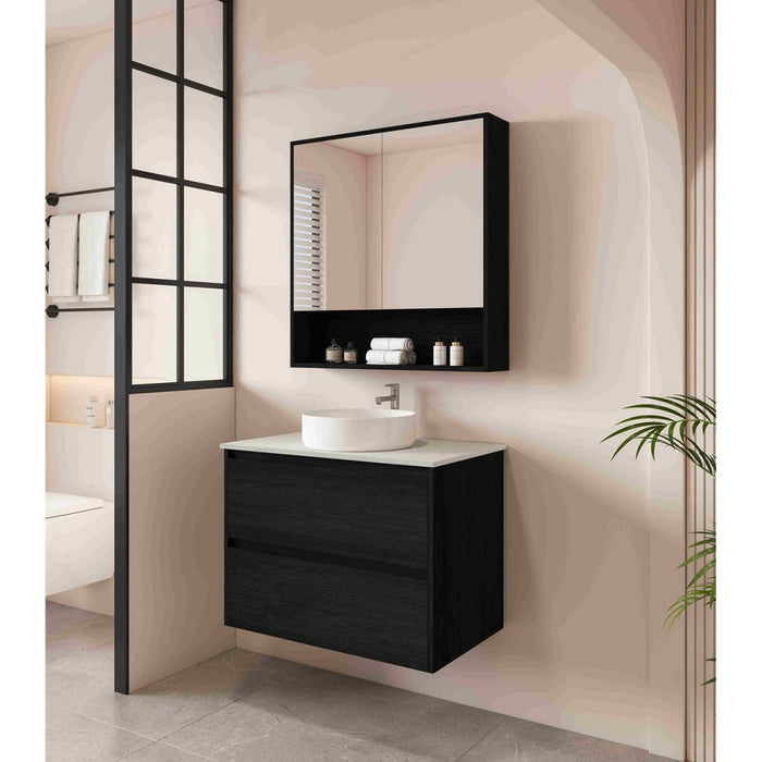 600-1800*450*560mm Mercio Hera Black Oak MDF Wall Hung Vanity