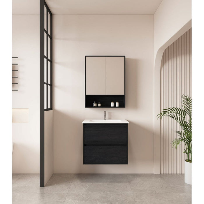 600-1800*450*560mm Mercio Hera Black Oak MDF Wall Hung Vanity