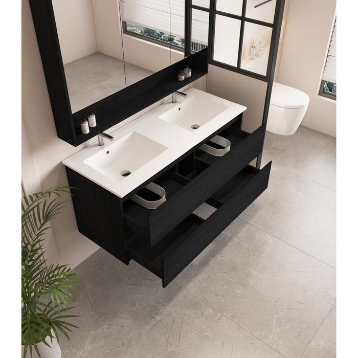 600-1800*450*560mm Mercio Hera Black Oak MDF Wall Hung Vanity