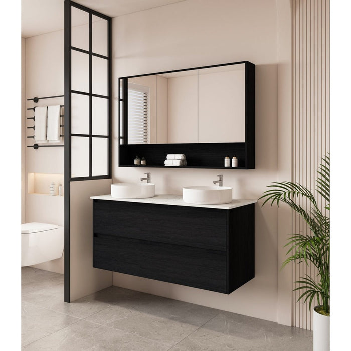 600-1800*450*560mm Mercio Hera Black Oak MDF Wall Hung Vanity
