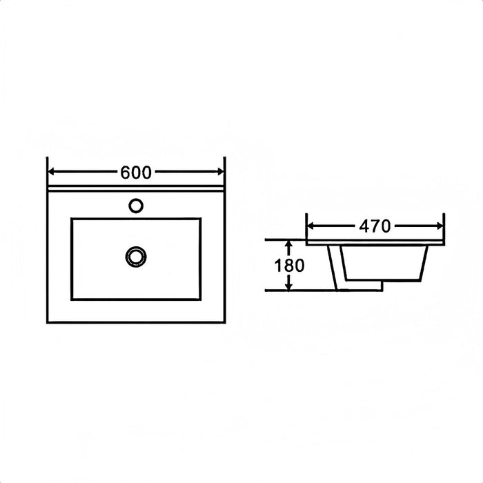 600-1800*450*560mm Mercio Hera Tas Oak MDF Wall Hung Vanity