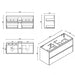 600-1500*450*560mm Mercio Hera Elegant Oak MDF Wall Hung Vanity
