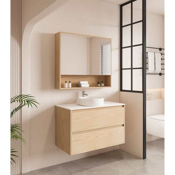 600-1800*450*560mm Mercio Hera Tas Oak MDF Wall Hung Vanity