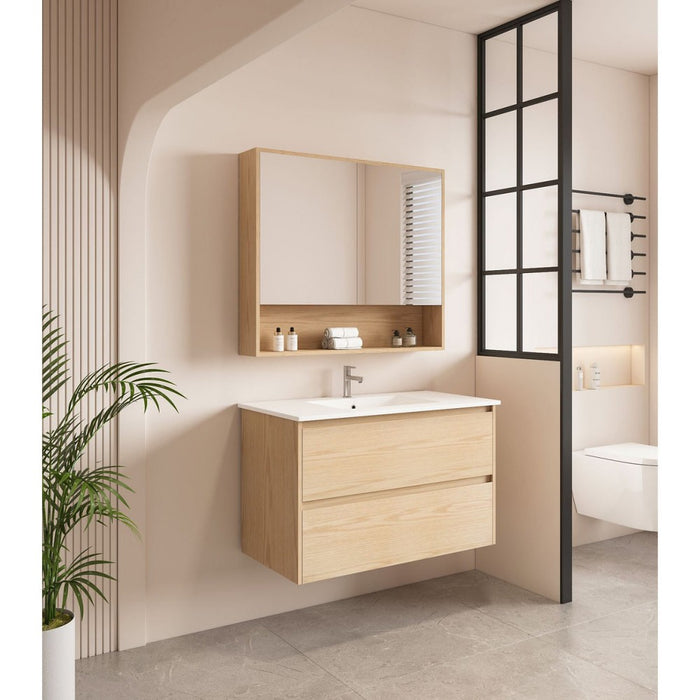 600-1800*450*560mm Mercio Hera Tas Oak MDF Wall Hung Vanity