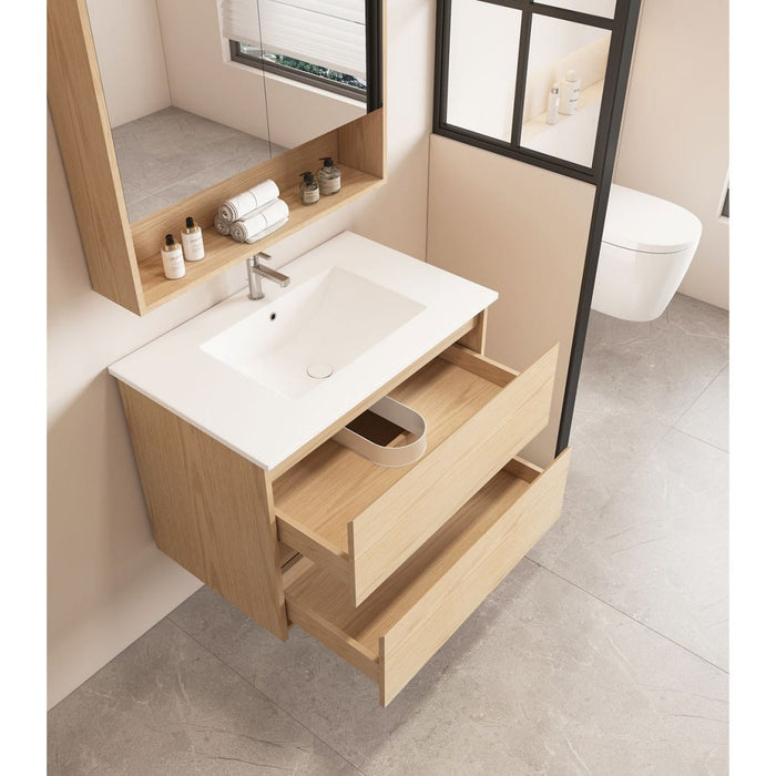 600-1800*450*560mm Mercio Hera Tas Oak MDF Wall Hung Vanity