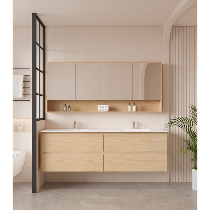 600-1800*450*560mm Mercio Hera Tas Oak MDF Wall Hung Vanity