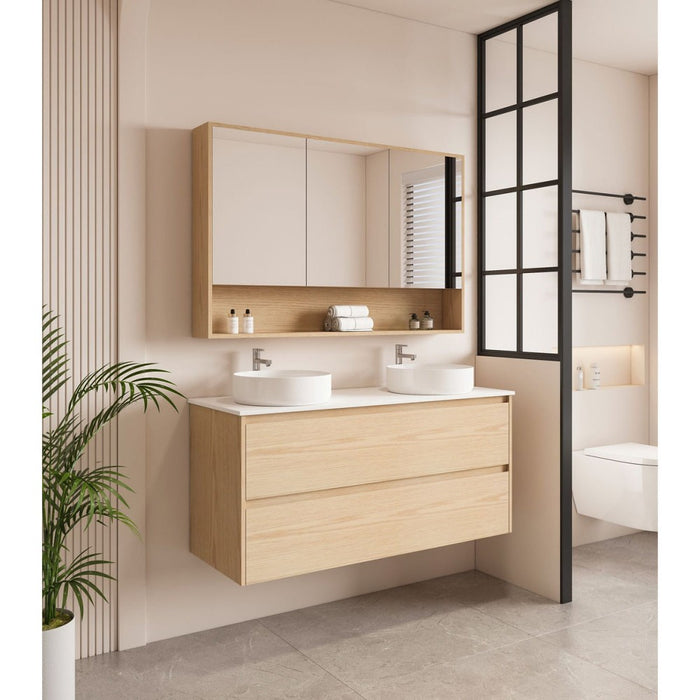 600-1800*450*560mm Mercio Hera Tas Oak MDF Wall Hung Vanity