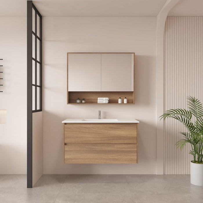 600-1500*450*560mm Mercio Hera Elegant Oak MDF Wall Hung Vanity
