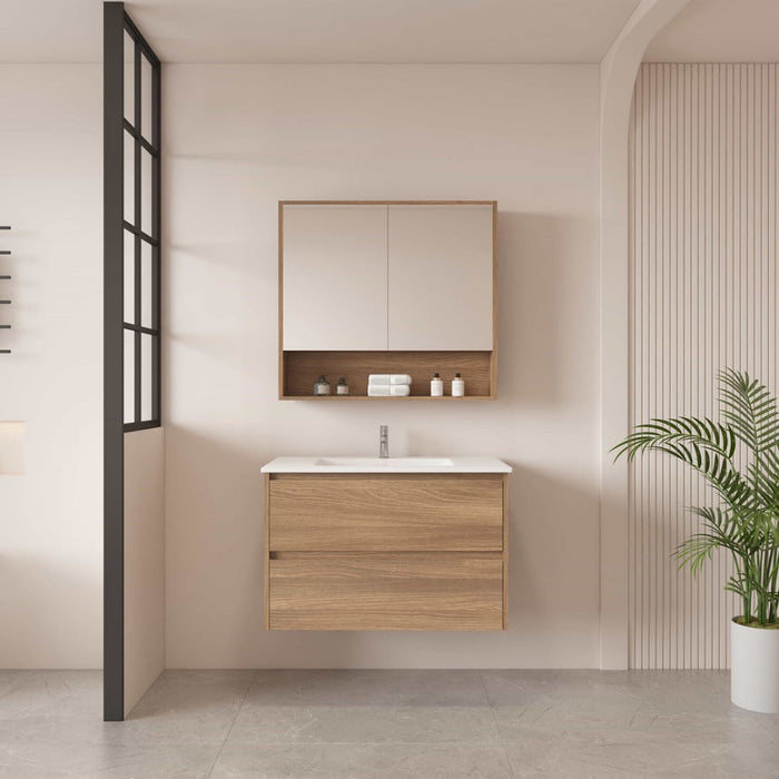 600-1500*450*560mm Mercio Hera Elegant Oak MDF Wall Hung Vanity