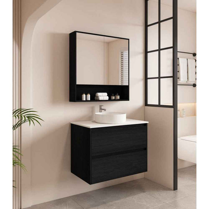 600-1800*450*560mm Mercio Hera Black Oak MDF Wall Hung Vanity