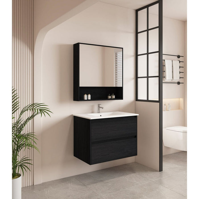 600-1800*450*560mm Mercio Hera Black Oak MDF Wall Hung Vanity