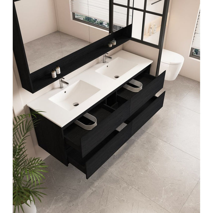 600-1800*450*560mm Mercio Hera Black Oak MDF Wall Hung Vanity