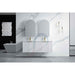 600-1500*455*830mm Infinity Thena White High-Moisture Resistant Plywood Fluted Wall Hung Bathroom Vanity