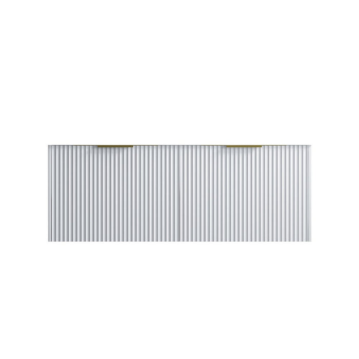 600-1500*455*830mm Infinity Thena White High-Moisture Resistant Plywood Fluted Wall Hung Bathroom Vanity
